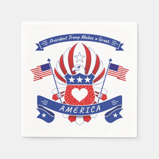 President Trump maakt een geweldig Amerika Servet (Voorkant)