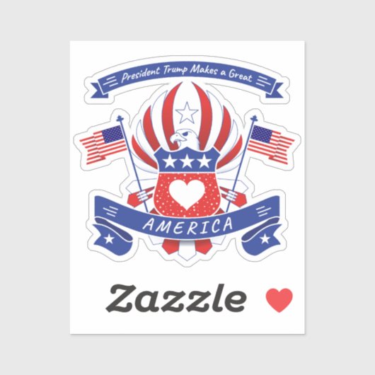 President Trump maakt een geweldig Amerika Sticker (Vel)