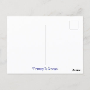 President Trump maakt een geweldig Amerikaans labe Briefkaart