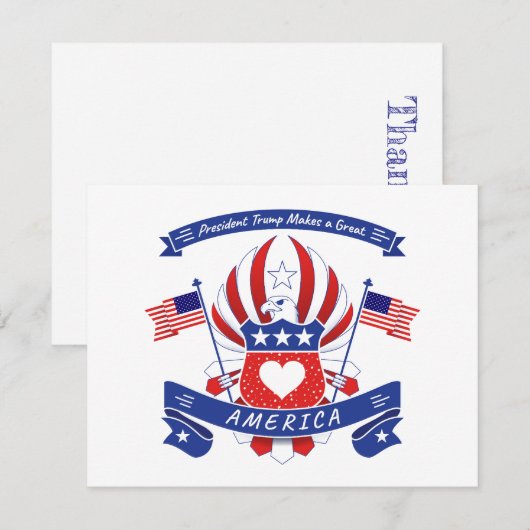 President Trump maakt een geweldig Amerikaans labe RSVP Kaartje (Voorkant / Achterkant)