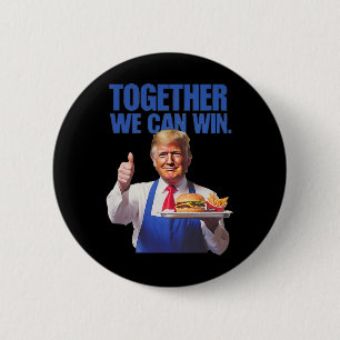 President Trump maakt Franse frietjes Ronde Button 5,7 Cm