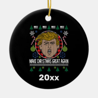 President Trump maakt kerst weer geweldig Keramisch Ornament