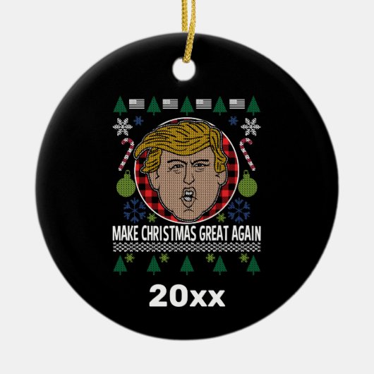 President Trump maakt kerst weer geweldig Keramisch Ornament (Voorkant)