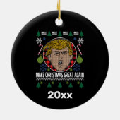 President Trump maakt kerst weer geweldig Keramisch Ornament (Achterkant)