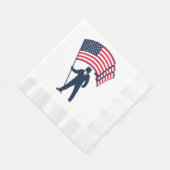 President Trump met de vlag van de VS Servet (Hoek)
