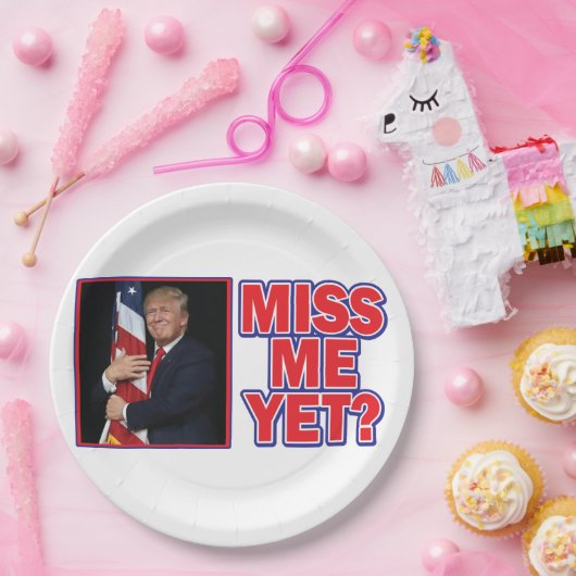 President Trump Miss Toch Papieren Bordje (Feest)