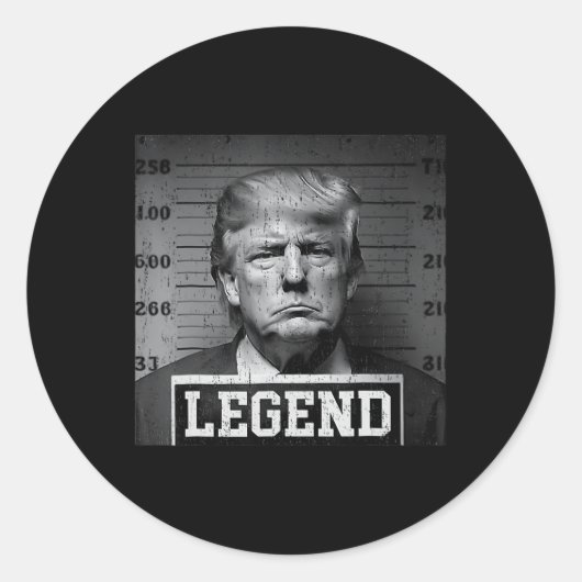 President Trump Mok Ronde Sticker (Voorkant)