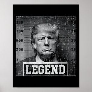 President Trump Mug Shot Legende Republikeinse Tru Poster