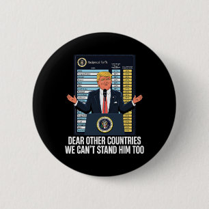 President Trump Nieuwe Tarief Grappige Quote We Ku Ronde Button 5,7 Cm