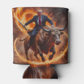 President Trump op Bull met Fire koelbox Blikjeskoeler (Achterkant)
