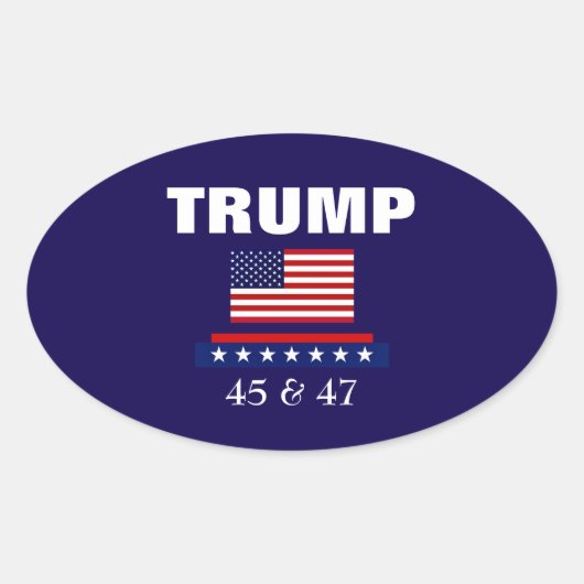 PRESIDENT TRUMP OVALE STICKER (Voorkant)