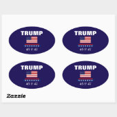 PRESIDENT TRUMP OVALE STICKER (Vel)