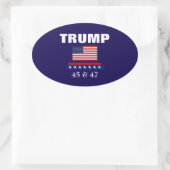 PRESIDENT TRUMP OVALE STICKER (Tas)