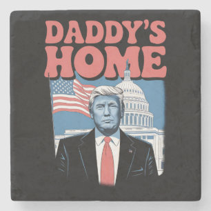 President Trump Papa is Thuis Neem Amerika Terug Stenen Onderzetter