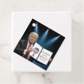 President Trump 📜 Patriottische bruiloft Bedankjes Labels (In situ)