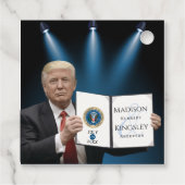 President Trump 📜 Patriottische bruiloft Bedankjes Labels (Achterkant)