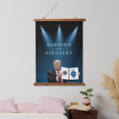 President Trump 🇺🇸✨ Patriottische bruiloft Custo Hangend Wandkleed (Slaapkamer)