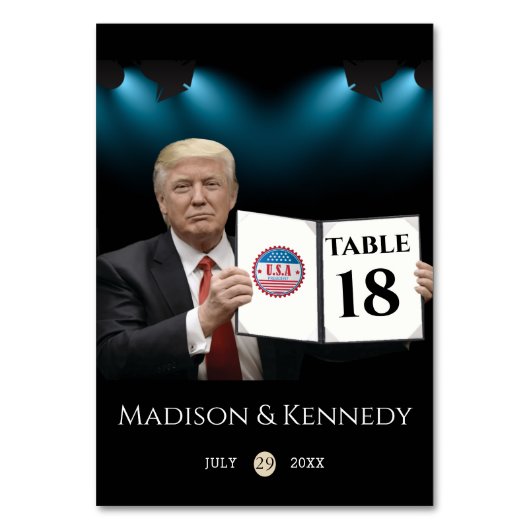 President Trump 🇺🇸✨ Patriottische bruiloft Custo Kaart (Achterkant)