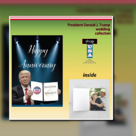 President Trump 📜 Patriottische bruiloft Informatiekaartje