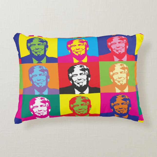 President Trump Pop Art Accent Pillow Kussen (Voorkant)