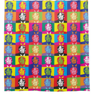 President Trump Pop Art Douchegordijn