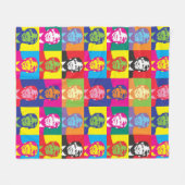 President Trump Pop Art Fleece Deken (Voorkant (Horizontaal))