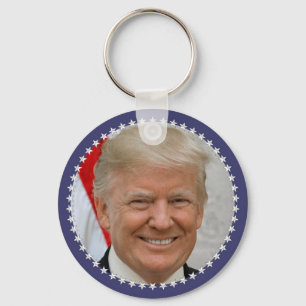 President Trump-portret (XT-20181023-1520-V2) Sleutelhanger