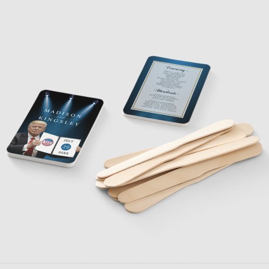 President Trump Program Greatest Wedding Hand Fan Handwaaier (Niet-gemonteerd)