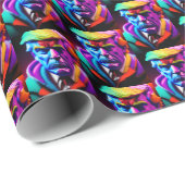 PRESIDENT TRUMP PSYCHEDLIC KLEUREN CADEAUPAPIER (Rol Hoek)