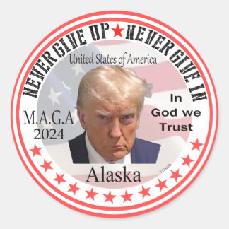 President Trump Rode golf door Amerika, Making Ronde Sticker