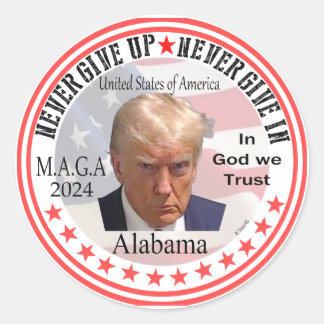 President Trump Rode golf door Amerika Ronde Sticker