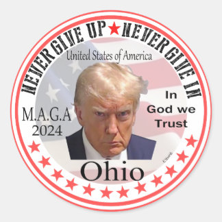 President Trump Rode golf door Amerika, Ronde Sticker