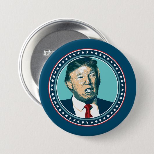 President Trump Ronde Button 7,6 Cm (Voorkant /achterkant)