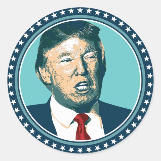 President Trump Ronde Sticker (Voorkant)