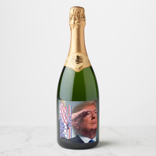 President Trump Salutes Sparkling Wijnetiket (Voorkant)