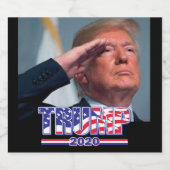 President Trump Salutes - Trump 2020 Bier Etiket (Enkel label)