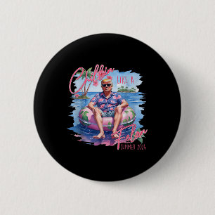 President Trump Shirt Funny Chillin als een misdad Ronde Button 5,7 Cm
