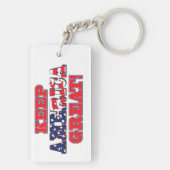 President Trump sleept de Amerikaanse vlag Sleutelhanger (achterkant)