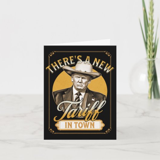President Trump Tariff Satire Sheriff Humor Kaart (Voorkant)
