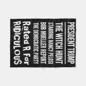 President Trump The Witch Hunt Nancy Pelosi Bob Mu Fleece Deken (Voorkant (Horizontaal))