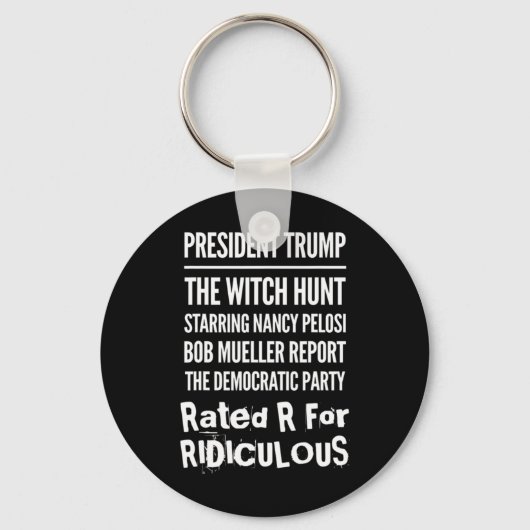 President Trump The Witch Hunt Nancy Pelosi Bob Mu Sleutelhanger (Voorkant)