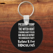 President Trump The Witch Hunt Nancy Pelosi Bob Mu Sleutelhanger (Voorkant)