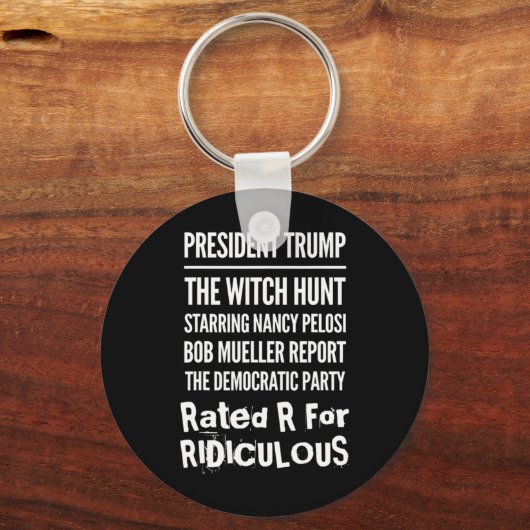 President Trump The Witch Hunt Nancy Pelosi Bob Mu Sleutelhanger (Voorkant)