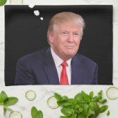 President Trump Thinking in Cloud fUNNY Theedoek (Gevouwen)