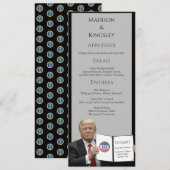 President Trump 🎉 Trouwgebruik met een patriottis Menu (Voorkant / Achterkant)