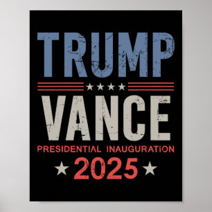 President Trump Vance inauguratiedag 2025 Verenigd Poster