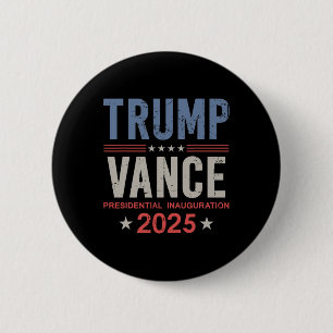 President Trump Vance inauguratiedag 2025 Verenigd Ronde Button 5,7 Cm