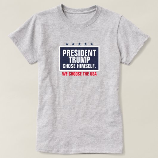 President Trump verkiest zichzelf en kiest de VS T-shirt (Design voorkant)