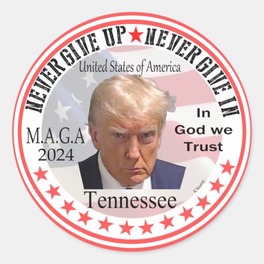 President Trump voor Tennessee, Sticker (Voorkant)