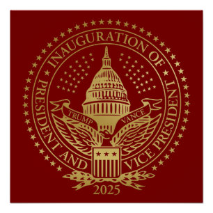 President Trump VP Vance Inauguratiedag 2025 Perfect Poster